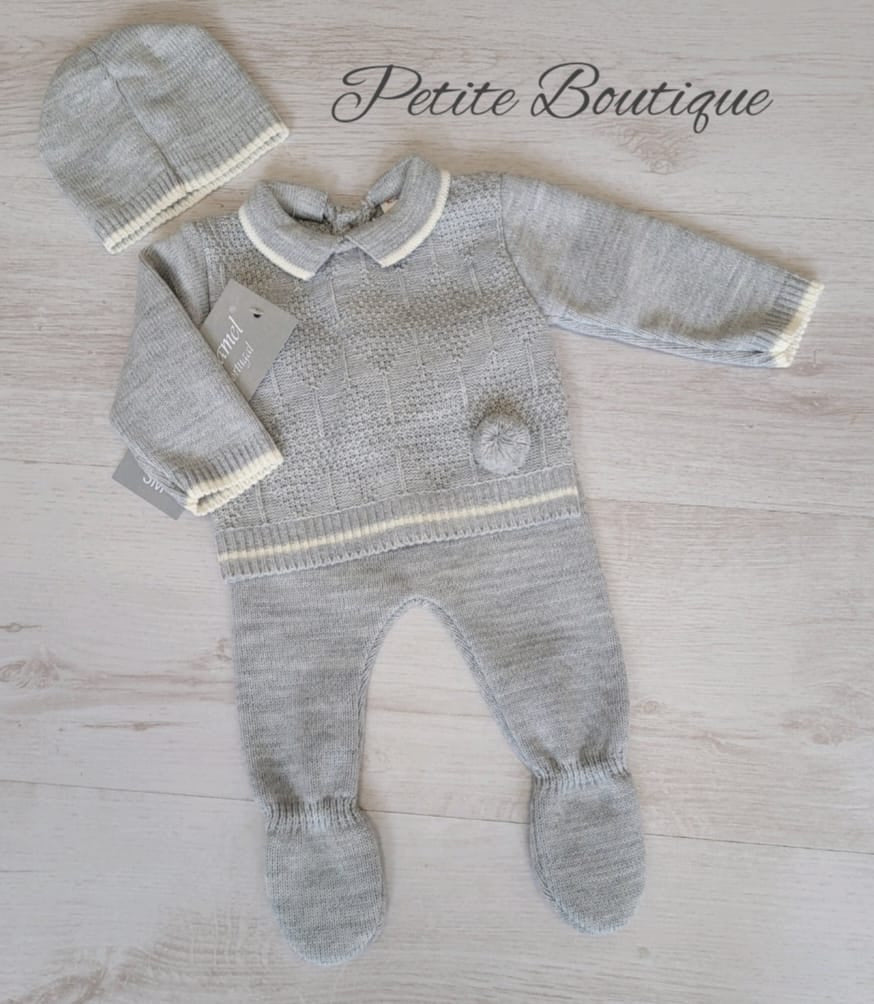 Spanish 3pc grey knit set