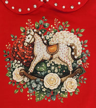 Load image into Gallery viewer, Red rocking horse top &amp; skirt set