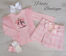 Load image into Gallery viewer, Pink wellies top &amp; bow short set
