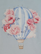 Load image into Gallery viewer, Blue hot air balloon top &amp; short set