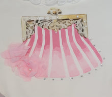 Load image into Gallery viewer, White/pink top &amp; skort set