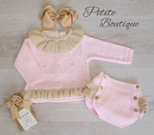 Load image into Gallery viewer, Spanish pink/beige 2pc knit set