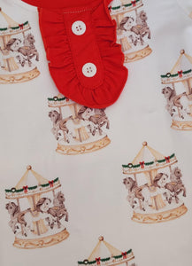 PRE ORDER GIRLS CAROUSEL CHRISTMAS PYJAMAS - ARRIVE APPROX 3-4WKS 🎄
