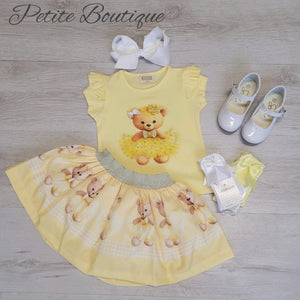 Lemon bear top & skirt set