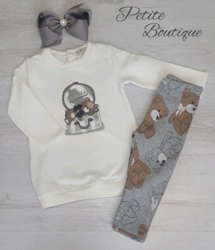 EMC teddy sweatshirt & legging set