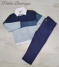 Load image into Gallery viewer, Shirt, jumper &amp; trouser older boys set