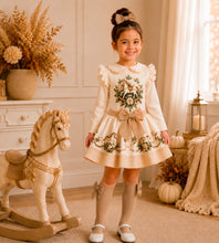 Load image into Gallery viewer, Cream rocking horse top &amp; skirt set