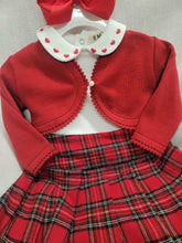 Load image into Gallery viewer, EMC heart collar vest, skirt &amp; red Spanish bolero set