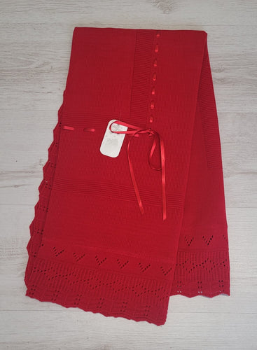 Spanish red ribbon shawl