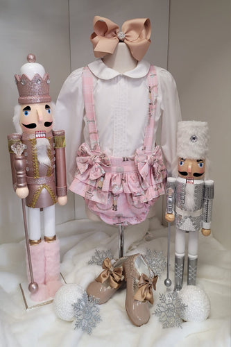 Babine exclusive print material ‘The Nutcracker’ shirt & braces jam pant set