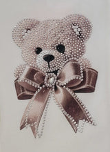 Load image into Gallery viewer, White/beige teddy bear top &amp; skirt set