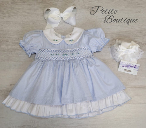 Blue/white smock dress