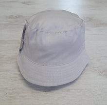 Load image into Gallery viewer, Grey bucket sun hat with strap