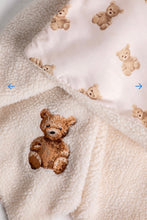 Load image into Gallery viewer, Teddy print Sherpa blanket