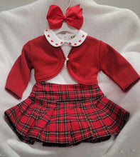 Load image into Gallery viewer, EMC heart collar vest, skirt &amp; red Spanish bolero set