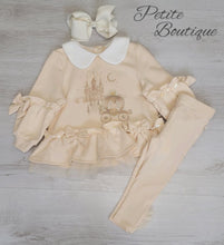 Load image into Gallery viewer, Caramelo beige ‘once upon a time’ heavy top &amp; legging set 🏰