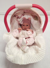Load image into Gallery viewer, RHS Flora car seat &amp; Spanish doll