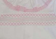 Load image into Gallery viewer, Spanish white/pink smock 2pc set