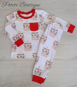 PRE ORDER BOYS CAROUSEL CHRISTMAS PYJAMAS - ARRIVE APPROX 3-4WKS 🎄