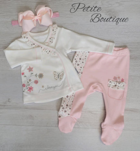 Pink butterfly 2pc set
