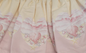 Pink/lemon shells top & skirt set