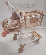 Load image into Gallery viewer, Roma teddy print trolley &amp; matching doll bundle
