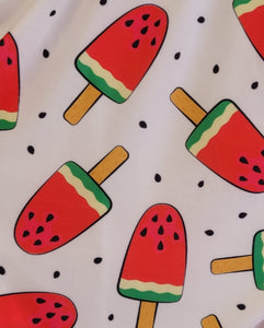 Watermelon lollipop print double bow swimsuit🍉