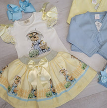 Load image into Gallery viewer, Lemon bunny top &amp; skirt set