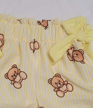 Load image into Gallery viewer, Lemon teddy bear top &amp; short set