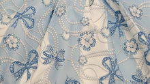 Load image into Gallery viewer, Blue bow top &amp; skirt set