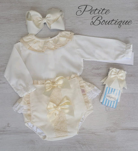 Spanish cream shirt & jam pant set