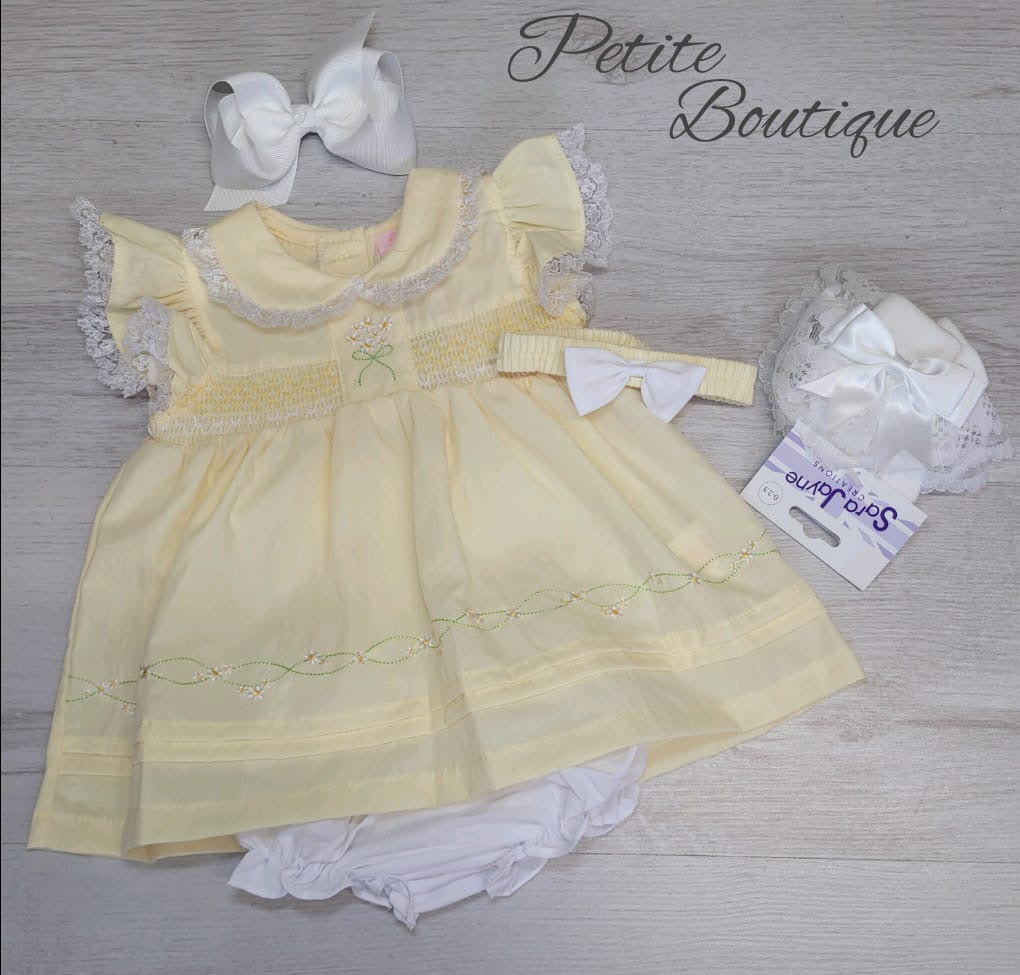 Lemon dress with matching pants & headband