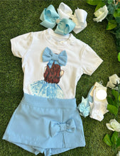 Load image into Gallery viewer, Summer baby blue top &amp; skort set