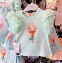 Load image into Gallery viewer, Mint ice cream top &amp; skirt set