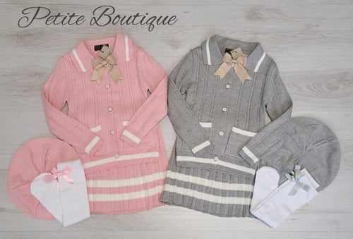 Bundle 8yr 2 x 4pc sets grey & pink