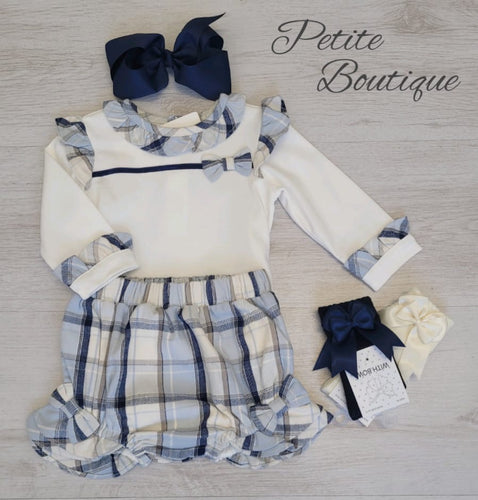 Mintini top & checked jam pant set