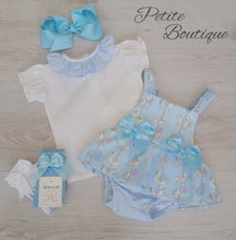 Load image into Gallery viewer, Spanish double bow carousel print romper &amp; shirt