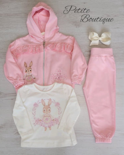 Pink bunny 3pc lounge set
