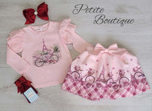 Load image into Gallery viewer, Pink Paris top &amp; skirt set
