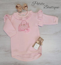 Load image into Gallery viewer, Caramelo pink sweatshirt dress