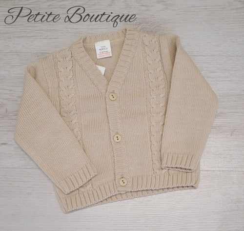 Spanish beige cable knit cardigan
