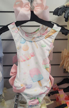 Load image into Gallery viewer, Ice cream/candy print double bow swimsuit