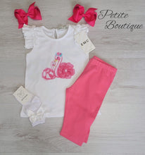 Load image into Gallery viewer, EMC pink swan top &amp; short legging set