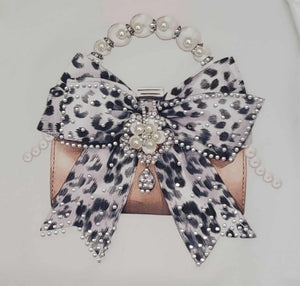 Cream/beige handbag top & skirt set