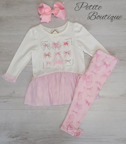 Caramelo ‘pretty in pink’🩷 top & legging set