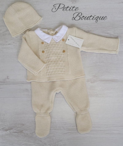 Spanish beige 3pc knit set
