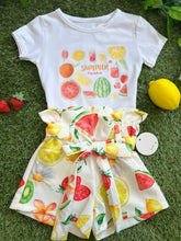 Load image into Gallery viewer, Mixed fruit print top &amp; short set🍉