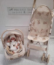 Load image into Gallery viewer, Roma teddy pushchair, car seat &amp; Spanish doll bundle