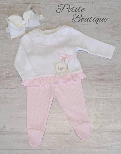 Spanish white/pink 2pc set