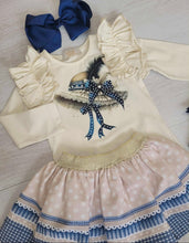 Load image into Gallery viewer, Beige hat top &amp; skirt set